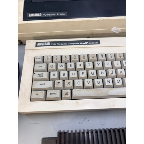 195 - Amstrad 256k Personal Word Processor & Printer Along with Commodore Plus/4 Games Console, Joysti... 