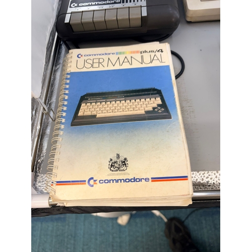 195 - Amstrad 256k Personal Word Processor & Printer Along with Commodore Plus/4 Games Console, Joysti... 