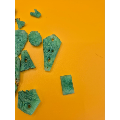 212 - Small Collection of Jade Some are Pendants Some are Broken Loose Bits&nbsp;