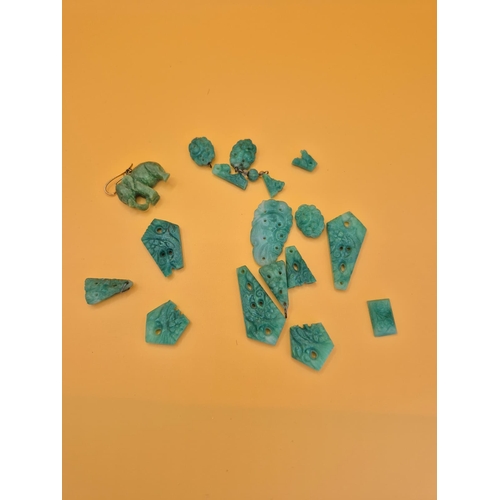 212 - Small Collection of Jade Some are Pendants Some are Broken Loose Bits&nbsp;