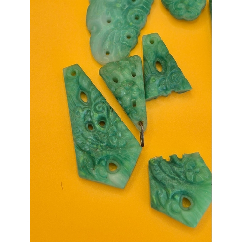 212 - Small Collection of Jade Some are Pendants Some are Broken Loose Bits&nbsp;