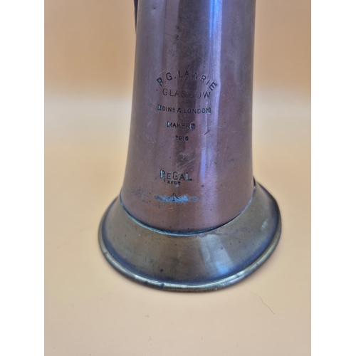 216 - WW1 R.G. Lawrie Bugle Dated 1916 With Military Broad Arrow below The Name Regal Regd The Item is in ... 