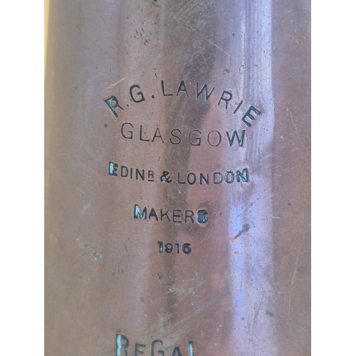 216 - WW1 R.G. Lawrie Bugle Dated 1916 With Military Broad Arrow below The Name Regal Regd The Item is in ... 