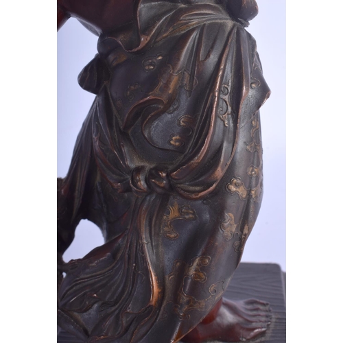 1160 - A FINE PAIR OF 19TH CENTURY JAPANESE MEIJI PERIOD BRONZE SAMURAI in the manner of Miyao Eisuke, mode... 