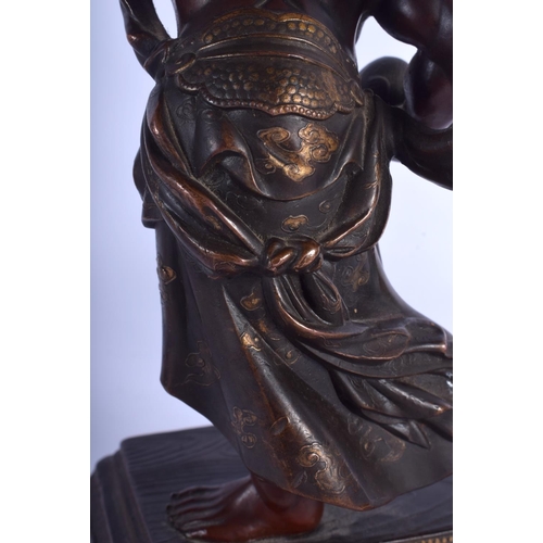 1160 - A FINE PAIR OF 19TH CENTURY JAPANESE MEIJI PERIOD BRONZE SAMURAI in the manner of Miyao Eisuke, mode... 