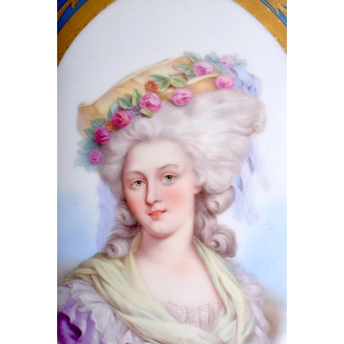 120 - A LARGE PAIR OF 19TH CENTURY FRENCH SEVRES PORCELAIN PLAQUES painted with pretty females. Porcelain ... 