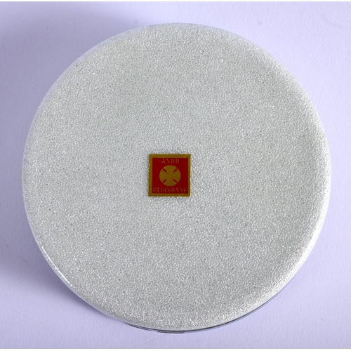 1226 - A JAPANESE TAISHO PERIOD CLOISONNE ENAMEL BOX AND COVER Ando Company, decorated with flowers. 8 cm d... 