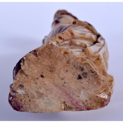 1243 - A 19TH CENTURY CHINESE CARVED SOAPSTONE FIGURE OF GUANYIN Qing, modelled holding a scroll. 19 cm hig... 