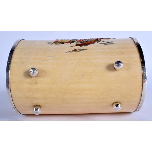 1280 - A FINE 19TH CENTURY JAPANESE MEIJI PERIOD SHIBAYAMA INLAID IVORY DRUM FORM KODANSU Attributed to Mas... 