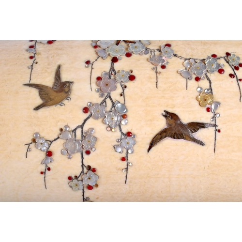 1280 - A FINE 19TH CENTURY JAPANESE MEIJI PERIOD SHIBAYAMA INLAID IVORY DRUM FORM KODANSU Attributed to Mas... 