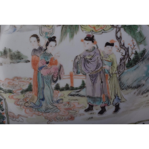 1302 - A RARE SET OF ELEVEN EARLY 20TH CENTURY CHINESE FAMILLE VERTE PLATES Guangxu, Kangxi style, painted ... 