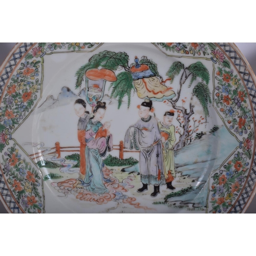 1302 - A RARE SET OF ELEVEN EARLY 20TH CENTURY CHINESE FAMILLE VERTE PLATES Guangxu, Kangxi style, painted ... 
