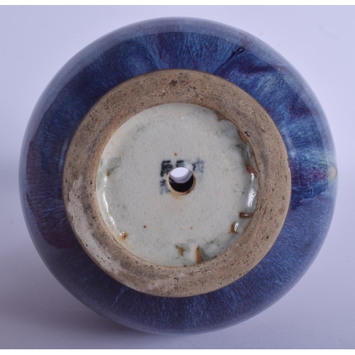 1313 - A CHINESE QING DYNASTY DOUBLE GOURD FLAMBE GLAZED VASE Qianlong/Jiaqing, of lovely mottled purple to... 