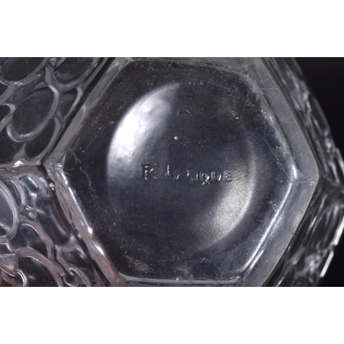 2 - A RARE ART DECO FRENCH LALIQUE GLASS BOWL C1923 decorated with the Raisins six pans pattern. 12 cm w... 