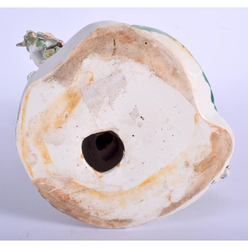 205 - Derby candlestick figure group a dog seated beneath a flowering arbour with two birds perched among ... 