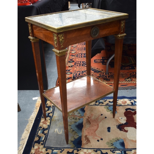 232 - A FINE 19TH CENTURY FRENCH ORMOLU MOUNTED MARBLE TOP TABLE in the manner of Linke or Sormani. 74 cm ... 