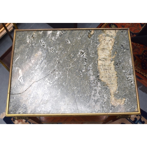 232 - A FINE 19TH CENTURY FRENCH ORMOLU MOUNTED MARBLE TOP TABLE in the manner of Linke or Sormani. 74 cm ... 