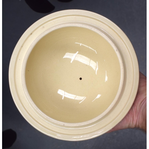 50 - A LARGE 19TH CENTURY CONTINENTAL POTTERY FLOOR STANDING VASE AND COVER probably Minton or Burmantoft... 