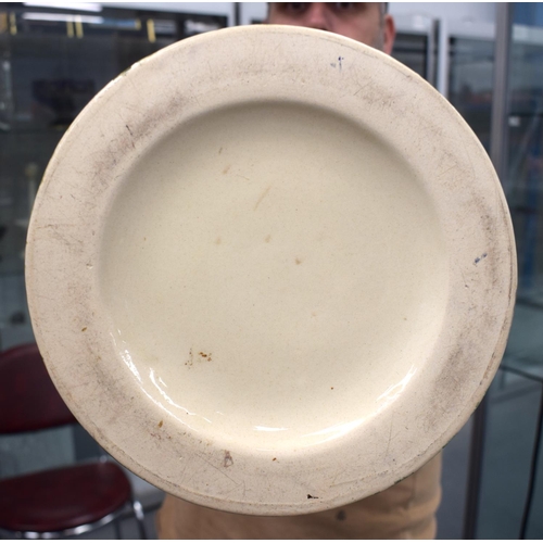 50 - A LARGE 19TH CENTURY CONTINENTAL POTTERY FLOOR STANDING VASE AND COVER probably Minton or Burmantoft... 