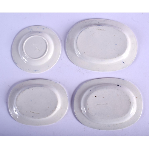 57 - A RARE REGENCY MINIATURE BLUE AND WHITE CHILDS DINNER SERVICE C1830 comprising of thirty one pieces.... 