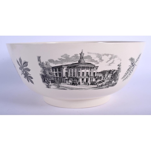 60 - A LARGE WEDGWOOD BLACK AND WHITE PRINTED BOWL After The Philadelphia model. 30 cm diameter.