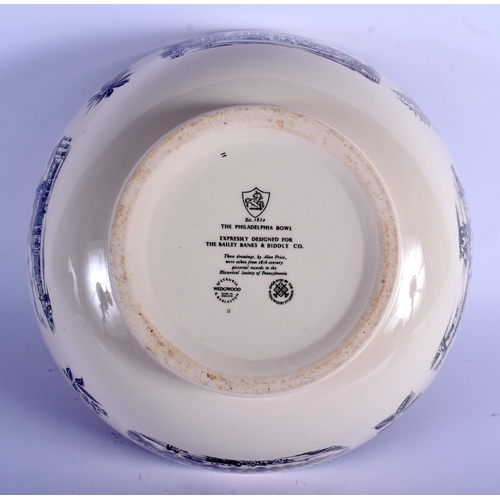 60 - A LARGE WEDGWOOD BLACK AND WHITE PRINTED BOWL After The Philadelphia model. 30 cm diameter.