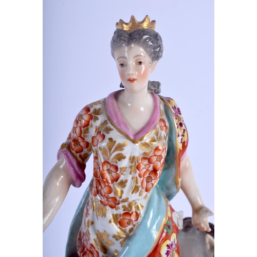 73 - A RARE SET OF FOUR SAMSONS OF PARIS 19TH PORCELAIN ALLERGORICAL FIGURES Chelsea Derby style, possibl... 