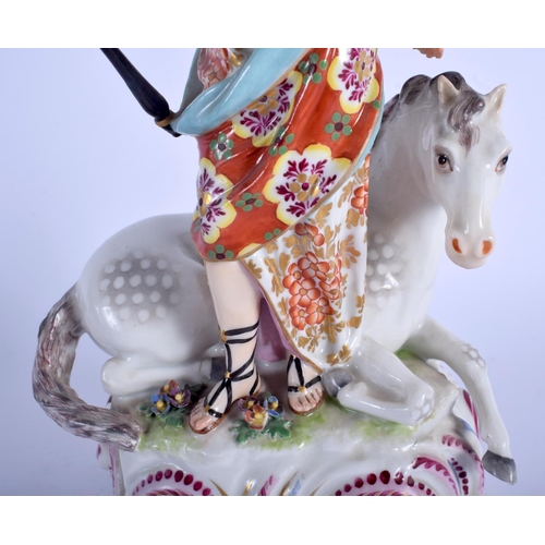 73 - A RARE SET OF FOUR SAMSONS OF PARIS 19TH PORCELAIN ALLERGORICAL FIGURES Chelsea Derby style, possibl... 