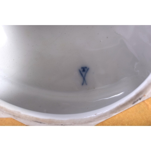 74 - A LARGE PAIR OF EARLY 20TH CENTURY GERMAN PORCELAIN VASES AND COVERS Meissen style, painted with lov... 