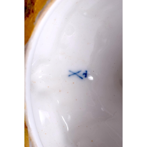 74 - A LARGE PAIR OF EARLY 20TH CENTURY GERMAN PORCELAIN VASES AND COVERS Meissen style, painted with lov... 