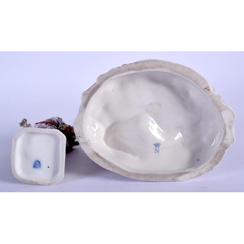 87 - A 19TH CENTURY AUSTRIAN PORCELAIN VIENNA FIGURE OF A MALE together with another. Largest 22 cm high.... 