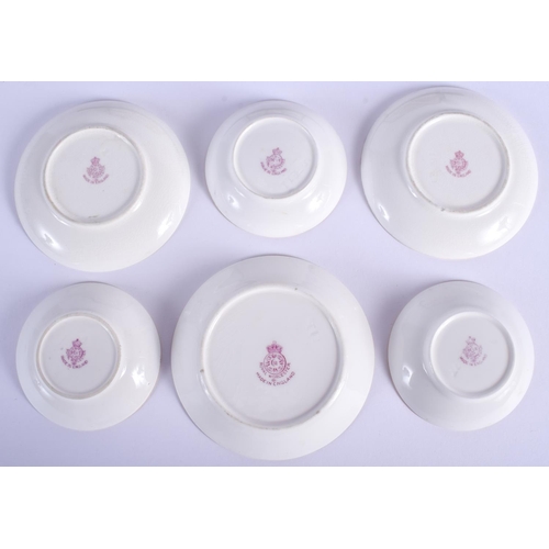 111 - A RARE CASED SET OF ANTIQUE ROYAL WORCESTER FRUITED PAINTED DISHES retailed by Asprey, including exa... 