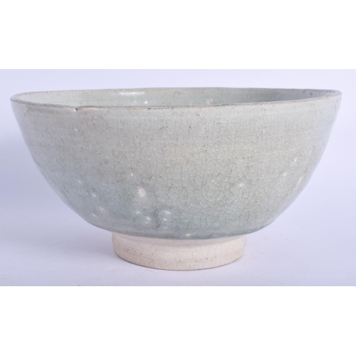 1237 - A CHINESE YUAN/MING DYNASTY STONEWARE BOWL Sung style, incised with foliage and motifs. 19 cm x 10 c... 