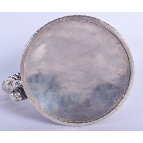 1271 - A VERY RARE 19TH CENTURY CHINESE EXPORT SILVER PRESENTATION TANKARD Attributed to Leeching, Canton, ... 