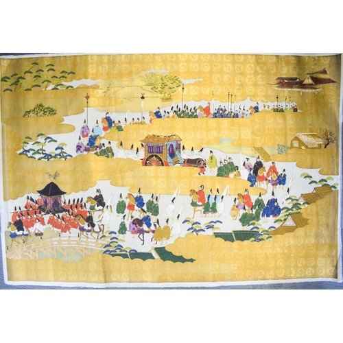 1275 - A COLLECTION OF JAPANESE TAISHO PERIOD SCROLLS depicting various scenes. Largest 80 cm x 64 cm. (qty... 