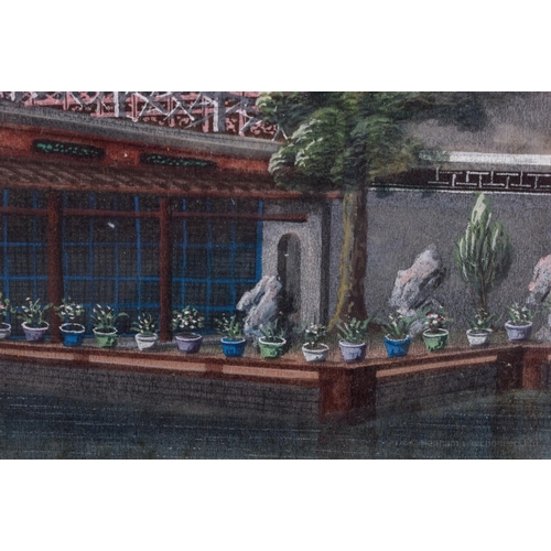 1285 - A FINE AND RARE 19TH CENTURY CHINESE PITH PAPER WATERCOLOUR Sunqua/Tinqua studios, depicting court s... 