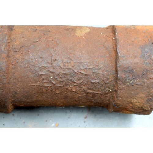 1520 - A SET OF FOUR 19TH CENTURY CHINESE CAST IRON CANNONS Daoguang & Tongzhi period, some bearing inscrip... 