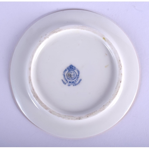 160 - Royal Worcester miniature plate painted with fruit by H. Price, signed, date code for 1941. 9 cm wid... 