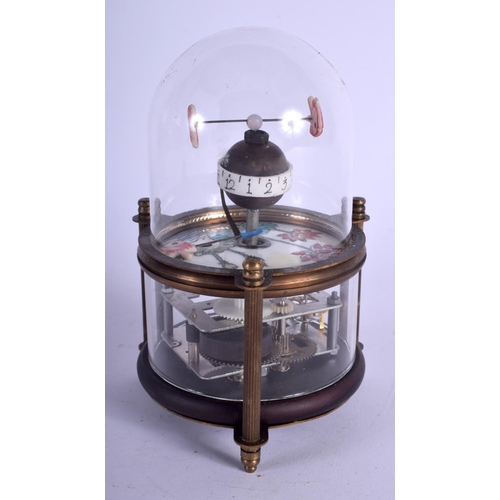 1792 - A CONTEMPORARY AUTOMATON FISH CLOCK. 16 cm x 8 cm.