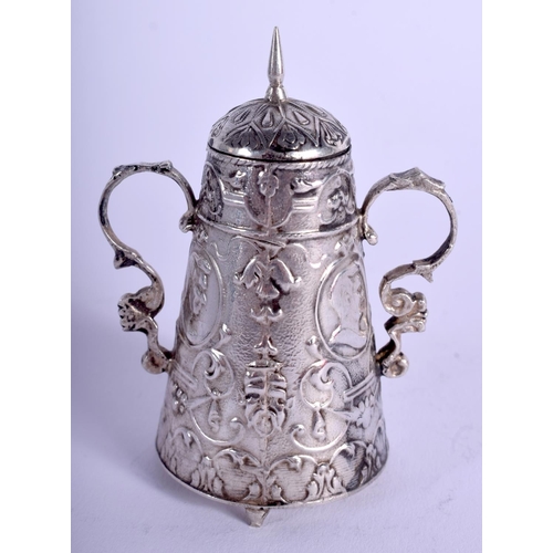 1846 - A RARE ANTIQUE CONTINENTAL SILVER SAMOVAR. 39 grams. 6 cm high.