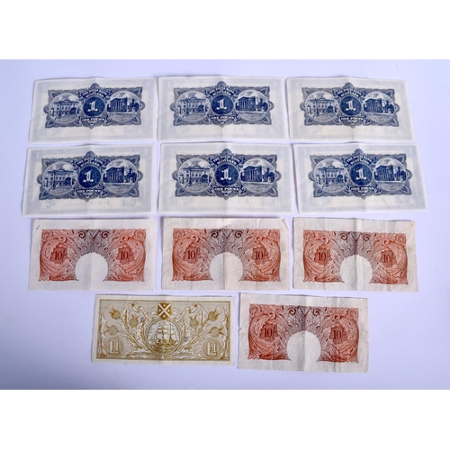 1867 - SCOTTISH BANK NOTES. (qty)