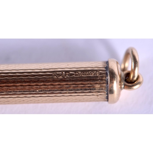 1870 - A 9CT GOLD PROPELLING PENCIL. 6.1 grams. 4 cm long closed.