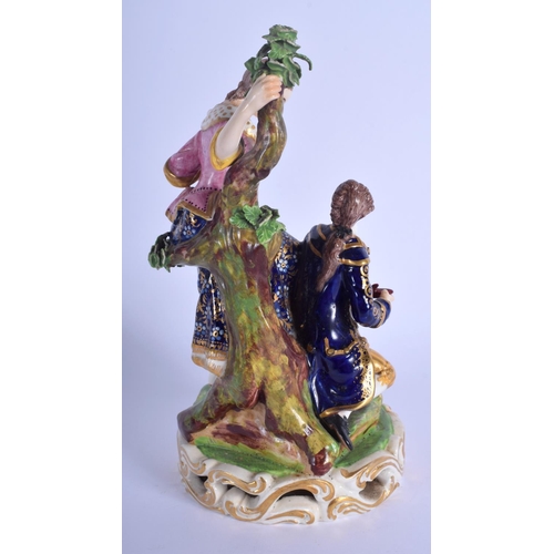 191 - Early 19th c. Derby figural group of the Hair dresser. 19 cm high.