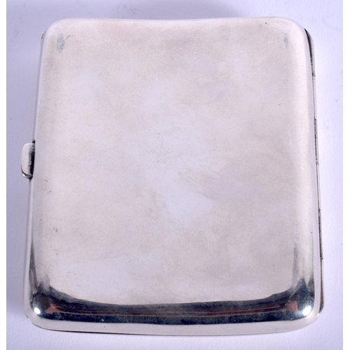 1944 - A RARE 19TH CENTURY ENGLISH SHAMROCK ENAMELLED SILVER CIGARETTE CASE. London 1898. 9.8 grams. 6 cm x... 