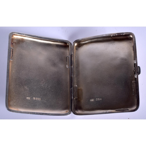 1944 - A RARE 19TH CENTURY ENGLISH SHAMROCK ENAMELLED SILVER CIGARETTE CASE. London 1898. 9.8 grams. 6 cm x... 