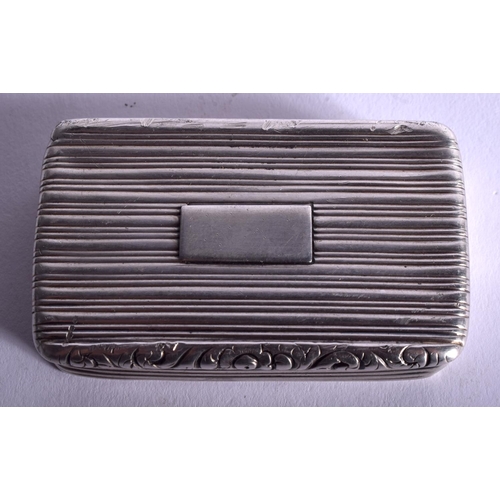 1954 - AN ANTIQUE SILVER SNUFF BOX. 45 grams. Birmingham 1827. 5.5 cm x 3.5 cm.