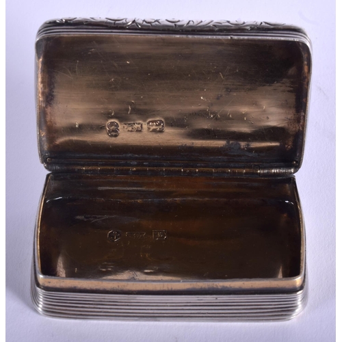 1954 - AN ANTIQUE SILVER SNUFF BOX. 45 grams. Birmingham 1827. 5.5 cm x 3.5 cm.