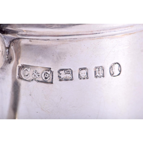 1964 - A 1930S SILVER MUSTARD POT. London 1935. Silver 127 grams. 8.5 cm wide.