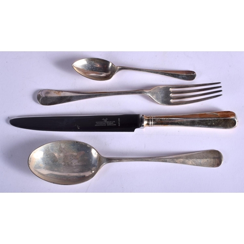 2000 - A 1940 CANTEEN OF SILVER CUTLERY. Sheffield 1939 & 1940. 59.5 oz not including twelve silver handles... 