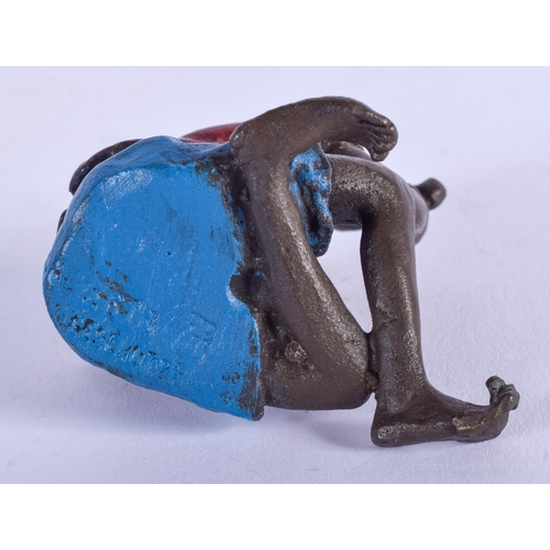 2074 - A CONTEMPORARY COLD PAINTED BRONZE FIGURE. 5.5 cm x 4 cm.